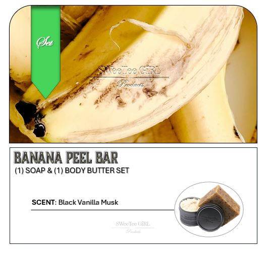 Banana Peel Herbal Bar and Hand Cream Set