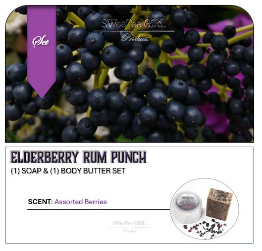Elderberry and Coconut Herbal Bar and Body Butter Set