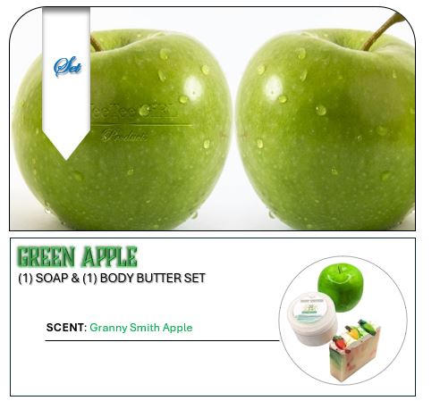 Green Apple Bar and Body Butter Set